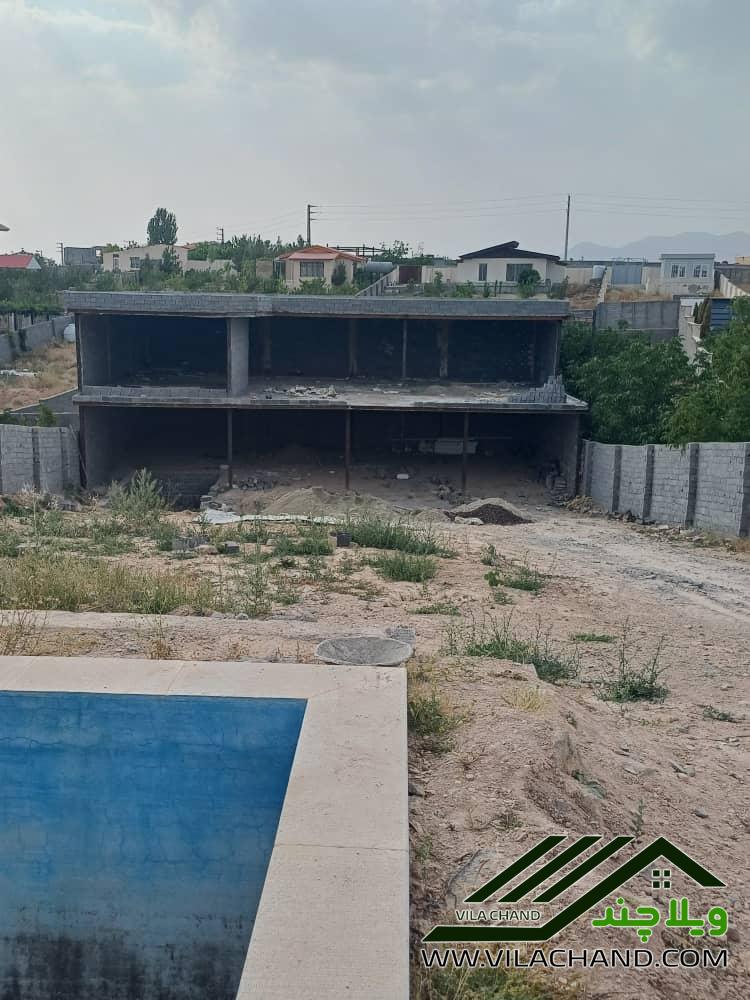 🌳 ۱۳۰۰ متر زمین + ۵۰۰ متر اسکلت ویلا ۴ خوابه — دماوند  🏡