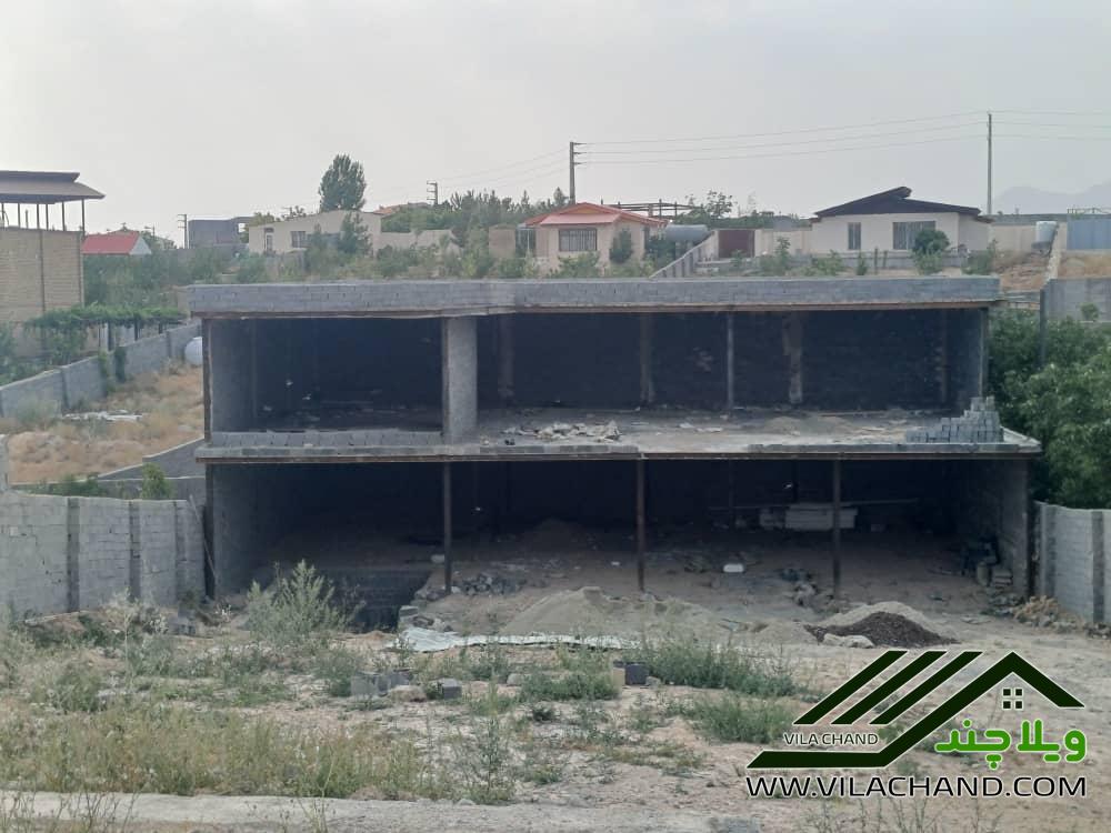 🌳 ۱۳۰۰ متر زمین + ۵۰۰ متر اسکلت ویلا ۴ خوابه — دماوند  🏡